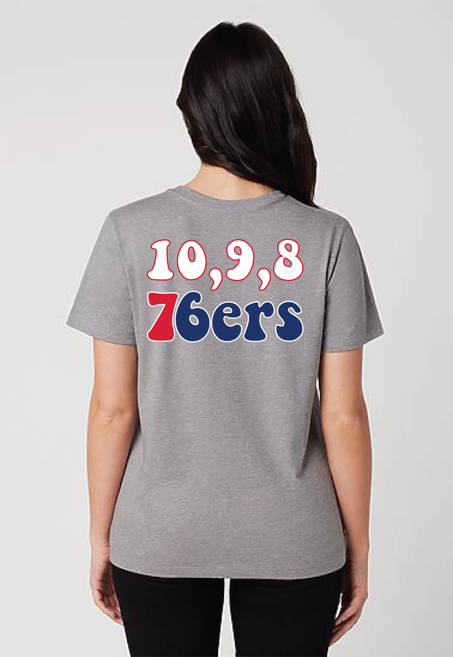 Ladies Philadelphia 76ers 10,9,8 TShirt