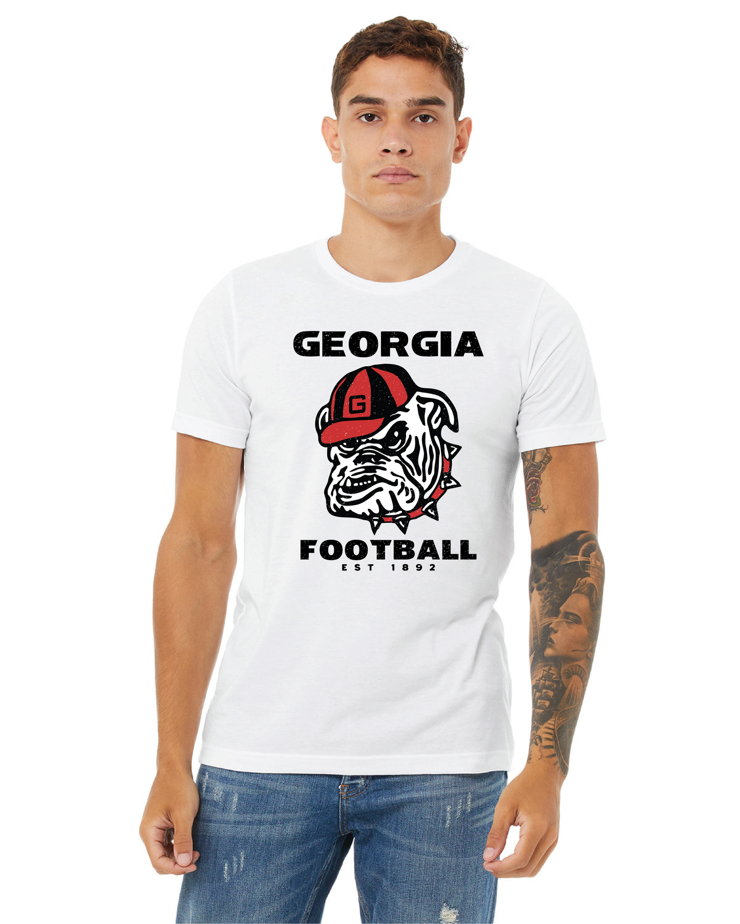 Unisex Classic Georgia Bulldog Football TShirt or Crewneck